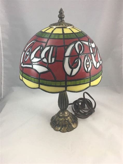 coca cola replica tiffany table lamp|vintage coca cola hanging lamp.